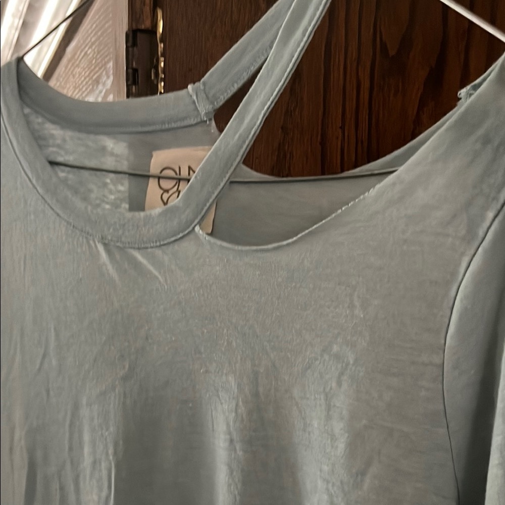 Long sleeve tee w one side cut out by Chaser NWOT smoke free pet friendly home